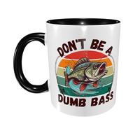 Tazze Caffe E The Pesca Divertente, Non Essere Uno Stupido Basso Divertente Idee Regali Tazza Divertente Multicolore Regali per La Famiglia Tazza Mug 11Oz