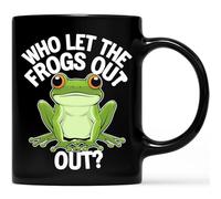 Tazze Caffe Frog Who Let The Frogs Out? Con Manici Tazze Mug Antimacchia Tazza In Porcellana Per Anniversario Quotidiano Moglie