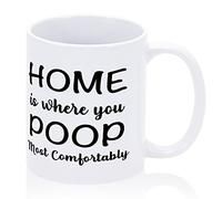 Tazze Caffe Home Is Where You Poop Most Comfortably Office With Sayings Divertente Tazze Con Manico Tazza Da Tè Per Thè Home Fidanzata
