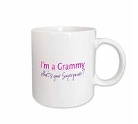 Tazze Caffe Im A Grammy Whats Your Superpower Pink Moderne Tazze Colorata Tazza In Porcellana Per Quotidiano Thè Latte