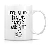 Tazze Caffe Look At You Beating Cancer Durevole Tazze Con Manico Tazza In Porcellana Per Thè Latte Quotidiano