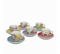 Tazze caffe' tognana iris dor 6 pezzi c piatt.