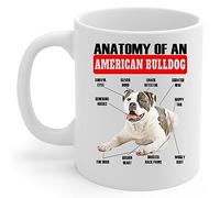 Tazze Caffe White Brindle American Bulldog Chart Statement Tazze Da Tè In Ceramica Antimacchia Tazza In Porcellana Per Quotidiano Anniversario Thè