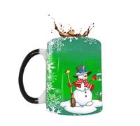 Tazze che cambiano colore di Natale, tazze che cambiano calore di Natale - Bicchiere in porcellana - Tazza da caffè sensibile al calore, tazze magiche colore, tazza divertente per