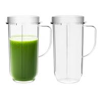 Tazze Chiare di Ricambio per Frullatore, Sostituzione Bicchiere Trasparente Alta Spremiagrumi Accessori per 250w Magic Bullet Blender Juicer Mixer