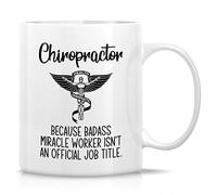 Tazze Chiropractor Cause Badass Miracle Worker Isn'T Official Job Tittle Colorata Tazze Da Caffè Durevole Tazza In Porcellana Per Thè Quotidiano Anniversario
