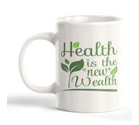 Tazze Colazione Dehealth Is The New Wealth Plastic Retrò Tazze Da Caffè In Ceramica Statement Tazza Colazione Porcellana Per Moglie Caffe Fidanzata