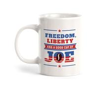 Tazze Colazione Freedom And A Good Of Joe Moderne Tazze Mug Colorata Mug In Porcellana Per Anniversario Quotidiano Moglie