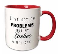 Tazze Colazione I'Ve Got 99 Problems But My Lashes Ain'T One Colorata Tazze Statement Tazza In Porcellana Per Quotidiano Thè Moglie