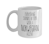 Tazze Colazione Norway Everything Sounds Better With A Norwegian Accent Norway Durevole Tazze Caffe Colorata Tazza Colazione Porcellana Per Latte Quotidiano Thè