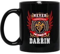 Tazze Colazione Personalized Name For Darrin Never Underestimate The Power Con Manici Tazze Mug Durevole Tazza Da Tè Per Latte Home Moglie