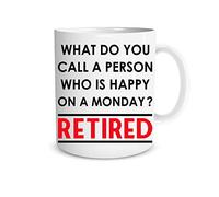 Tazze Colazione What Do You Call A Person Who Is Happy On A Monday? Resistenti Tazze Con Manico Tazza Colazione Porcellana Per Quotidiano Latte Home