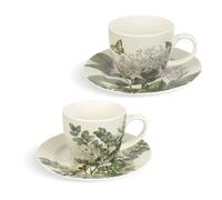 Tazze con piattini Natural Chic porcellana Nuvole di Stoffa Herbarium 230ml 6679