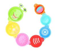 Tazze da Bagno Impilabili per Bambini 7 Pezzi Tazze da Bagno Impilabili Multicoloriper Bambini di età Superiore a 6 Mesi, Sicure e Durevoli