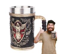 Tazze da birra decorative da 500 ml di tazza di teschio, contenitore d'acqua in acciaio inox da 500 ml, tazza da cocktail riutilizzabile, tazze da caffè cranio, decorazione estetica per la casa per