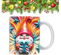 Tazze da caffè a tema gnomi - Personaggi del giardino 3D, arte in ceramica scolpita | Design colorato della tazza per le vacanze, accogliente idea regalo per bevande, momenti festivi per mamma