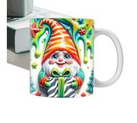 Tazze da caffè a tema gnomi - Personaggi del giardino 3D, arte in ceramica scolpita | Design colorato della tazza per le vacanze, accogliente idea regalo per bevande, momenti festivi per mamma