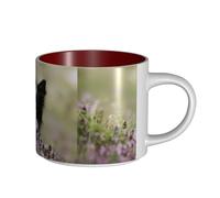 Tazze da caffè, colazione, tazza da latte d'avena, tazza da tè, tazza in ceramica, grande, Border Collie Lawn Black, Border Collie Pets,Rosso,Taglia unica