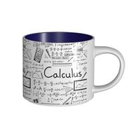 Tazze da caffè, colazione, tazza da latte d'avena, tazza da tè, tazza in ceramica, grande, matematica, geometria, calcolo,Blu navy,Taglia unica