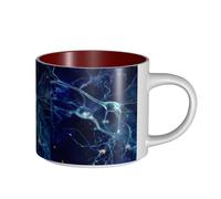 Tazze da caffè, colazione, tazza da latte d'avena, tazza da tè, tazza in ceramica, grande, neurologia, neurone 3D,Rosso,Taglia unica