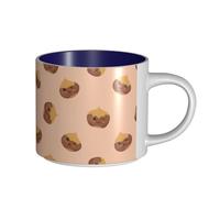Tazze da caffè, colazione, tazza da latte d'avena, tazza da tè, tazza in ceramica, grandi, belle castagne,Blu navy,Taglia unica