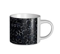 Tazze da caffè, colazione, tazza da latte d'avena, tazza da tè, tazza in ceramica, grandi, simboli chimici della chimica,Bianco,Taglia unica