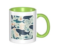 Tazze da caffè con manico a forma di balena sottomarina, grandi tazze in porcellana da 11 once per bevande calde de, tazze da tè in ceramica per uomini e donne, divertenti tazze da caffè, regalo di