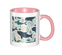Tazze da caffè con manico a forma di balena sottomarina, grandi tazze in porcellana da 11 once per bevande calde de, tazze da tè in ceramica per uomini e donne, divertenti tazze da caffè, regalo di