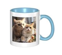Tazze da caffè con manico a forma di gatto, 11 once, grandi, in porcellana, per bevande calde de, tazze da tè in ceramica per uomini e donne, divertenti tazze da caffè, regalo di inaugurazione della