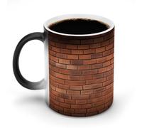 Tazze da caffè con texture a muro di mattoni rossi tazza divertente che cambia colore tazza unica tazza sensibile al calore tazza da tè in ceramica stampa moda regalo novità per compleanno uomini