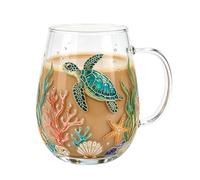 Tazze da caffè decorative Colibrì Wildflower Bee Estetic Drinkware | Bicchieri di vetro dipinti con disegni per caffè freddo, succo, acqua, vino, bevande, festa della mamma, compleanno