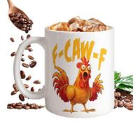 Tazze Da Caffè Divertenti | Coppa In Ceramica Con Design Cartoon Del Gallo,Bicchiere Per Caffè Da 350 Ml Con Pollo | Adatto Per Donne, Uomini, Giovani, Bambini, Amici, Signore, Vacanza E Festa