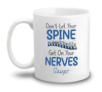 Tazze Da Caffè Don'T Let Your Spine Get On Your Es Ceramica Mugs,Personalizzabile,Particolari,Tazza In Ceramica Per Uomo Donna Ufficio 330Ml