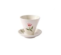 Tazze da caffè e piattini in ceramica creativa da 200 ml - tazze da caffè e piattini giapponesi retrò in ceramica grossolana - La brezza del 16° mattino è fragrante.