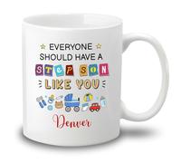 Tazze Da Caffè Everyone Should Have A Step Son Like You Ceramica Mugs,Moderne,Stampata,Tazza Da Caffe Per Nonna Donna Compleanno 330Ml