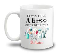 Tazze Da Caffè Floss Like A Boss Or I'Ll Drill You Ceramica Mugs,Multicolore,Stampata,Tazza Da Caffe Per Festa Ufficio Festa Della Mamma 330Ml