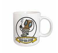 Tazze Da Caffè Funny Worlds Greatest Deep Sea Diver Cartoon Retrò Tazze Caffe Statement Tazza Da Tè Per Thè Anniversario Latte