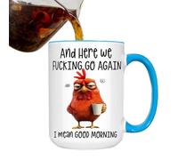 Tazze Da Caffè Gallo | Tazza Da Tè 325ml Gallo Arrabbiato Con Manico | Articoli Da Beveraggio In Ceramica Per Donne Uomini | Per Cucina Caffetteria Casa Coloniale Bevande