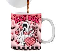 Tazze Da Caffè Halloween - Tazza Con Motivo Fantasma Per La Festa,Calice in Ceramica da 350ml con Manico Ideale per Autunno Regalo Compleanno Donna Ragazza Festività