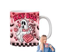 Tazze Da Caffè Halloween - Tazza Con Motivo Fantasma Per La Festa,Calice in Ceramica da 350ml con Manico Ideale per Autunno Regalo Compleanno Donna Ragazza Festività