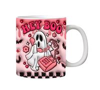 Tazze Da Caffè Halloween - Tazza Con Motivo Fantasma Per La Festa | Calice in Ceramica da 350ml con Manico Ideale per Autunno Regalo Compleanno Donna Ragazza Festività