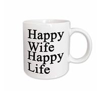 Tazze Da Caffè Happy Wife Happy Life Black Resistenti Tazze Caffe Moderne Mug In Porcellana Per Thè Home Moglie