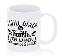 Tazze Da Caffè I Will Walk By Faith Even When I Cannot See Con Manici Tazze Da Caffè In Ceramica Moderne Tazza Da Tè Per Caffe Quotidiano Home