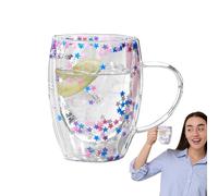 Tazze da caffè in a doppia parete, Tazze da caffè in doppio,Tazza da estetica in isolante da 350 ml | Bicchieri resistenti al calore di grande capacità per al latte, tazza da per don