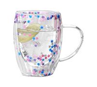Tazze da caffè in a doppia parete, Tazze da caffè in doppio, Tazza da estetica in isolante da 350 ml, Bicchieri resistenti al calore di grande capacità per al latte, tazza da per don