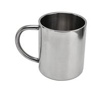 Tazze da caffè in acciaio inossidabile da 300 ml tazza a specchio a doppio strato per per ufficio a casa per campeggio esterno