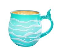 Tazze da caffè in borosilicato isolato fatte a mano, tazze da caffè, manico a coda di onde marine, da tè in per bevande calde e fredde, latte, acqua, succhi, decorazione per