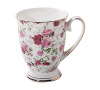 Tazze da caffè in ceramica - floreale con manico | Colori chiari, lavabili in lavastoviglie, grandi tazze per la casa, la famiglia, gli ornamenti da caffè, la colazione e il tè