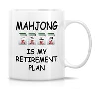 Tazze Da Caffè In Ceramica Mahjong - Mahjong Is My Retirement Plan Retrò Tazze Mug Resistenti Tazza Colazione Porcellana Per Thè Moglie Latte