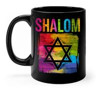 Tazze Da Caffè In Ceramica Shalom - Retro Star Of David Peace Hebrew Israelites Statement Tazze Caffe Antimacchia Tazza In Porcellana Per Latte Thè Quotidiano